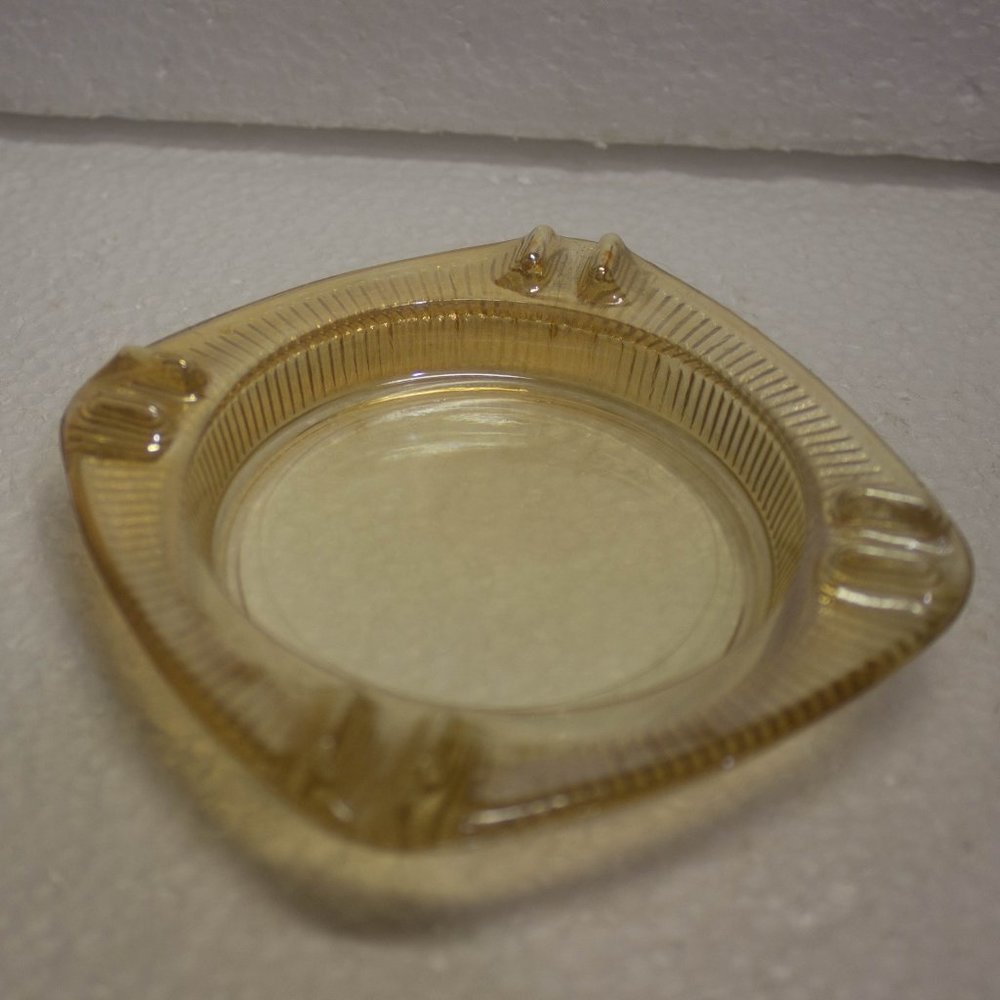 Vintage Marigold Carnival Glass Ashtray